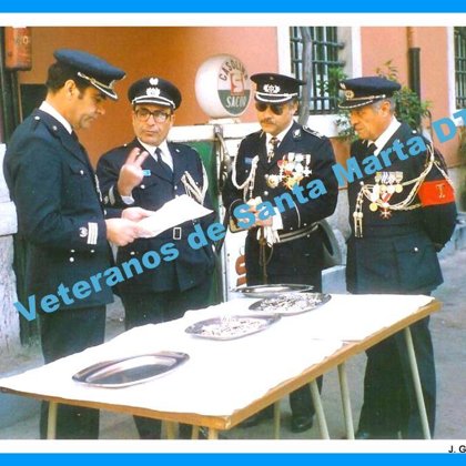 Comandante Tapadinhas, com os Comissários de então: Ribeiro,Vaz.e Borges
